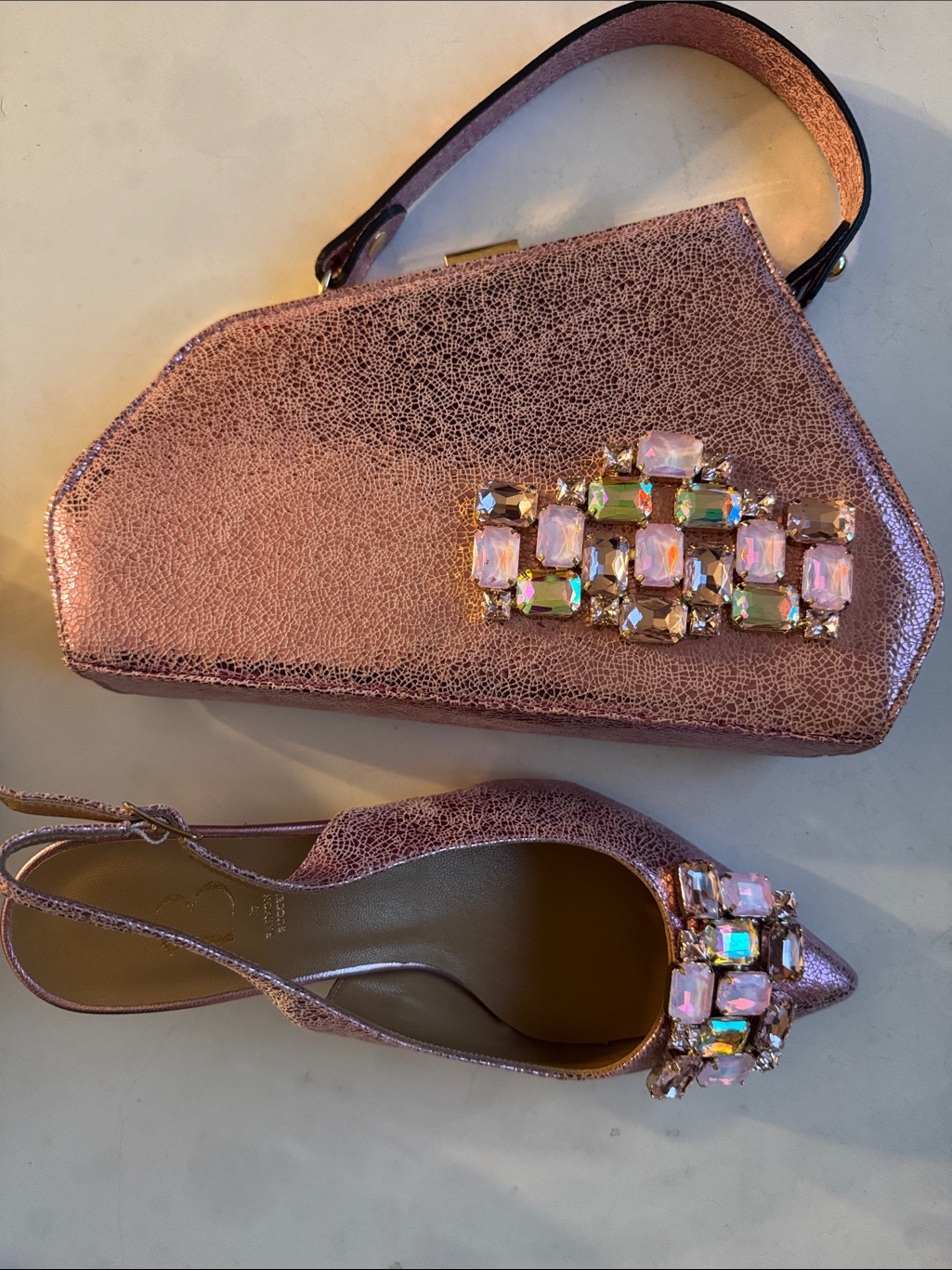 Italian Shoemakers Dusty Pink Pointed Slingback Heel